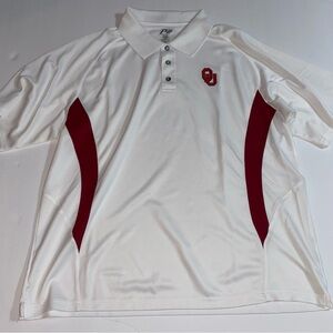 XL P2 OU Sooners White Polo